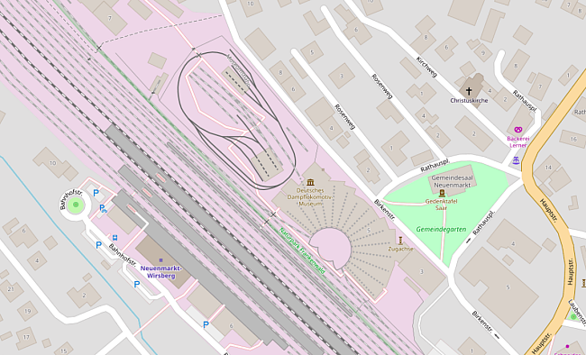 Kartenausschnitt des Museumsgeländes.