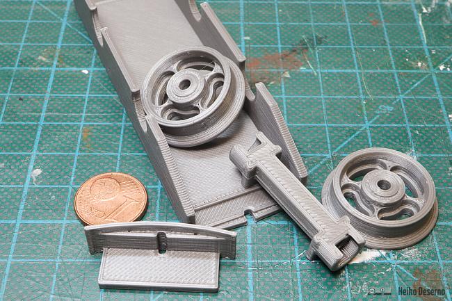 Loren-Einzelteile aus dem Prusa MK3s+.