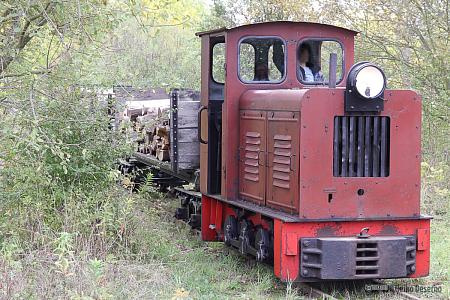 Ns2f der Eichenberger Waldbahn mit rotbrauner Farbgebung.