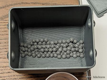 Zusatzgewicht mit Luftgewehr-Kugeln