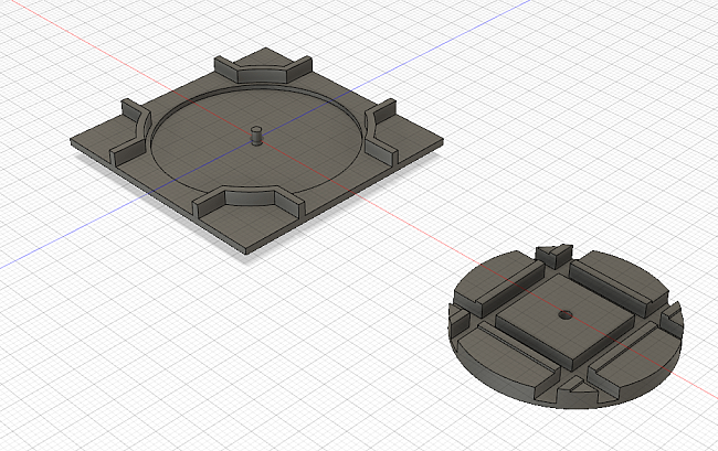 Feldbahn-Drehscheibe als 3D-Modell in Fusion 360.