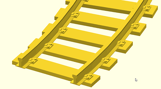 Ausgeprägtes Schienenprofil und richtige -Stühlchen zeichnen dieses Gleis aus.