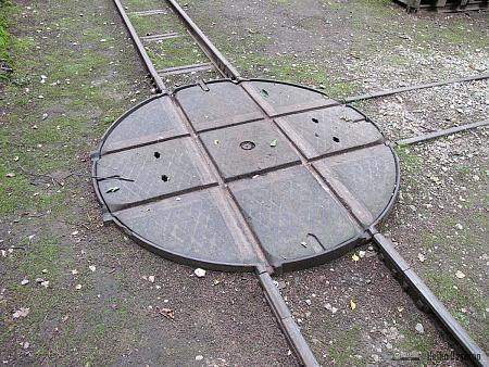 Lorendrehscheibe mit Grube bei Feldbahn 500.