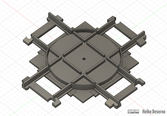 Konstruktion Drehscheibe in Fusion 360.